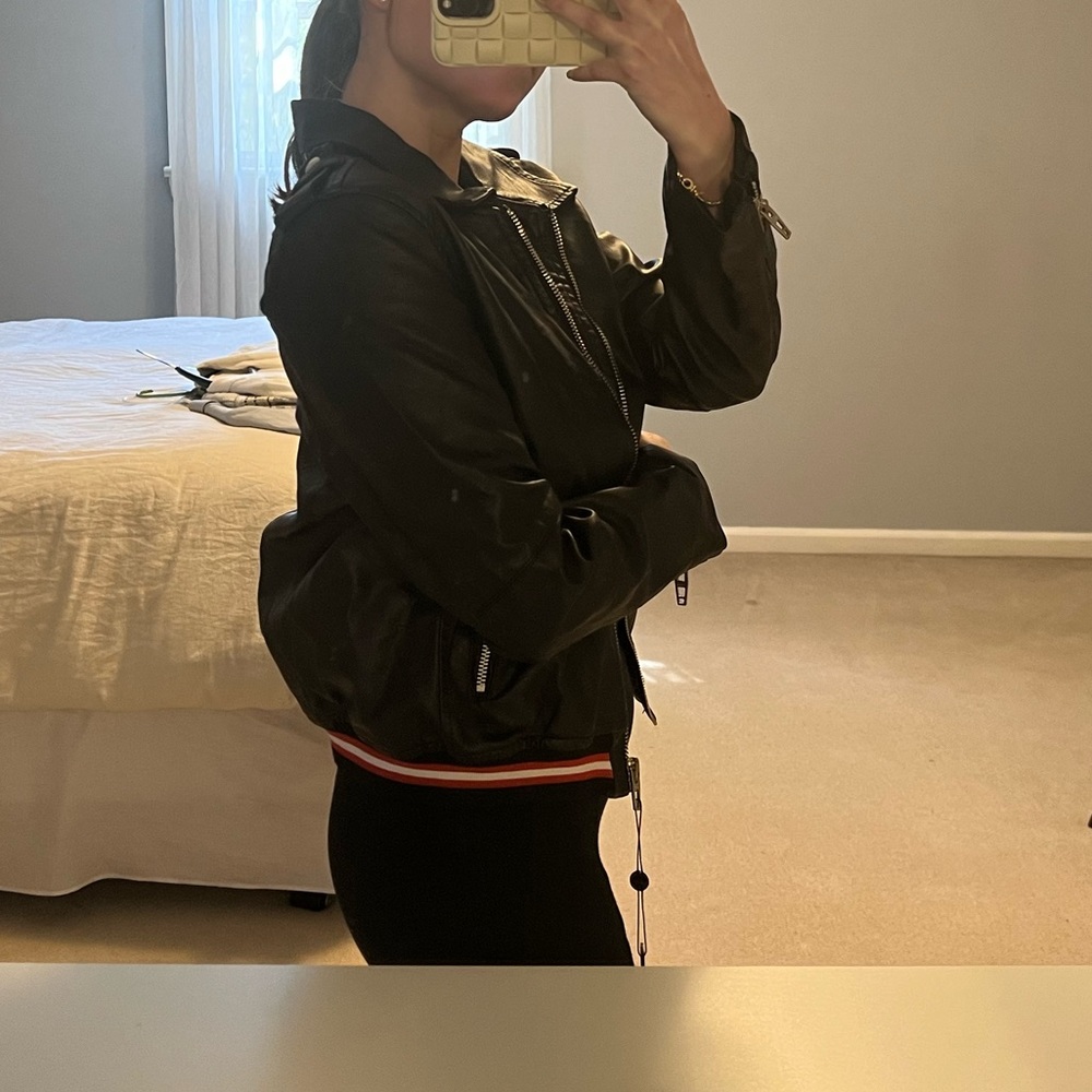NWT Blank NYC Leather bomber Jacket M - Picture 8 of 9